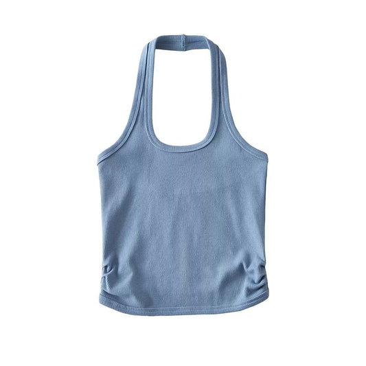 Square Collar Slim-Fit Vest Sling Top