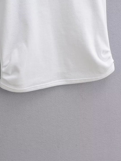 Square Collar Slim-Fit Vest Sling Top