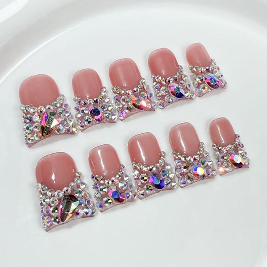 Duckbilled Rhinestones Nails