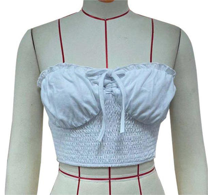 Slinky - Backless Lace Bow-Strings Cropped Top (7517948969048)