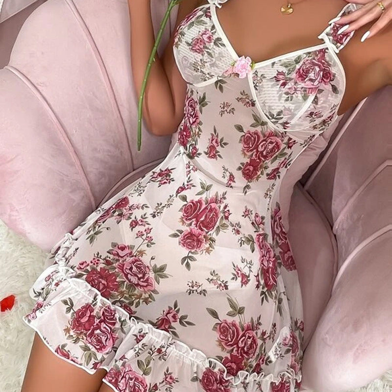 My Pretty Floral Dress - Floral Short Dress Skirt Lingerie (7517843030104)