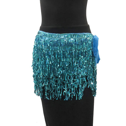 Sequin Tassel Lace-Up Skirt