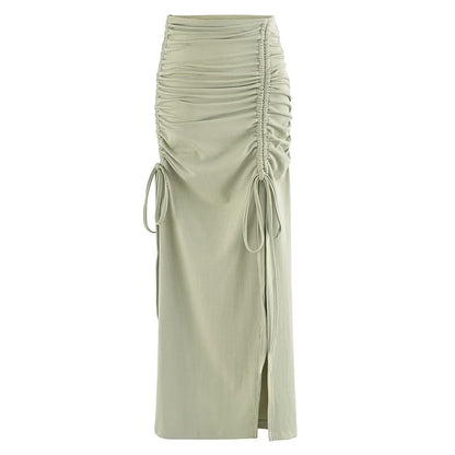 Drawstrings Hip Bag Skirt