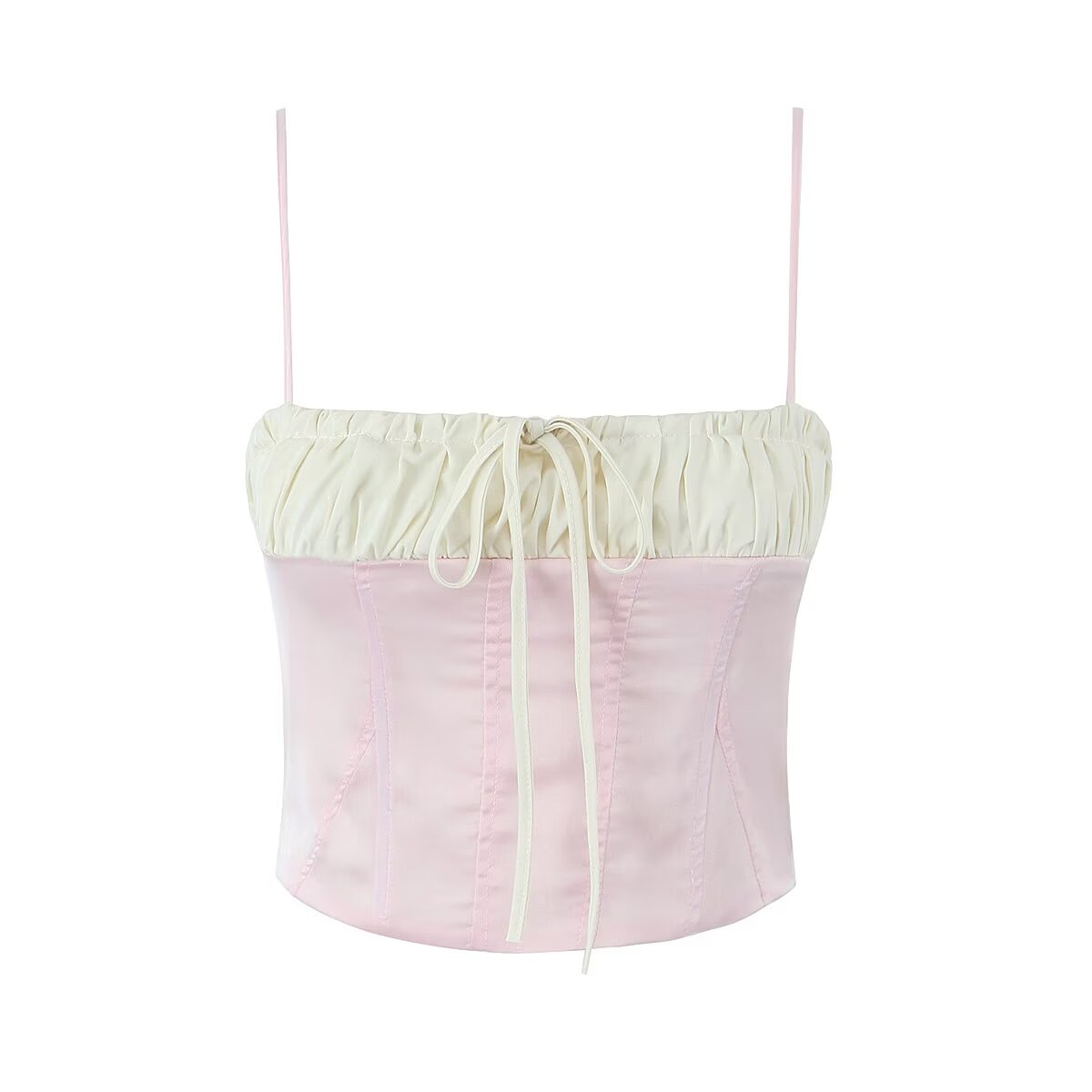 Outer Camisole Lace-Up Tube Top (7517921083480)