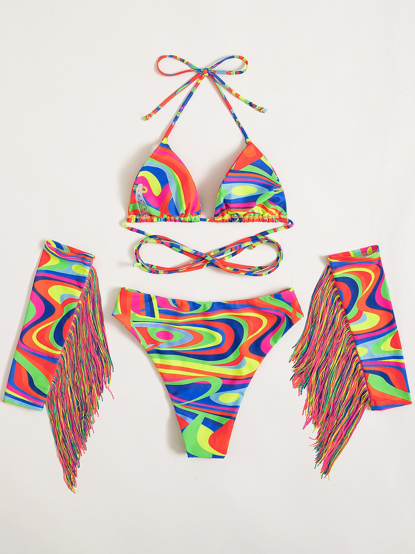 TASSEL - Candy Color Tassel Bikini (7516562325592)