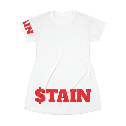 STAIN T-Shirt Dress Red (7479082221656)
