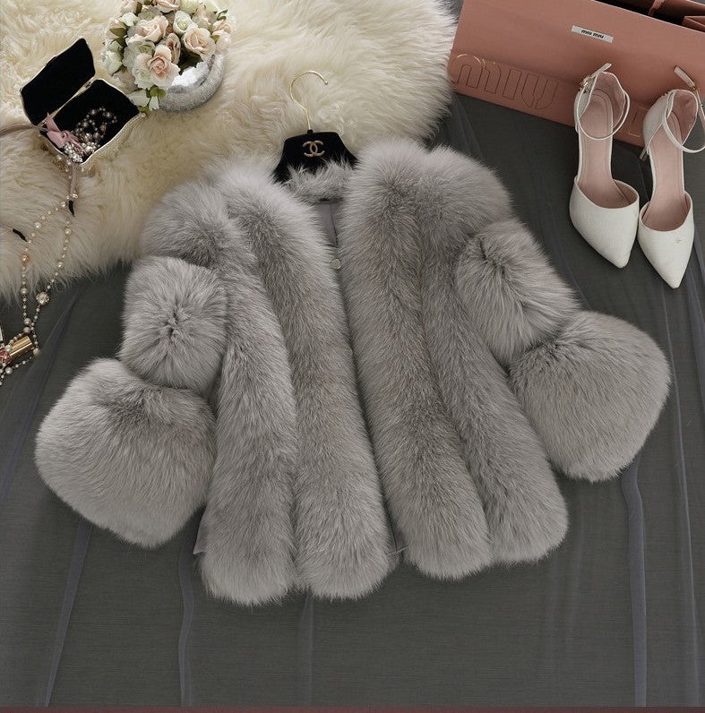 Short-Stitching Fur Coat