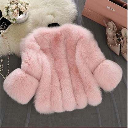 Short-Stitching Fur Coat