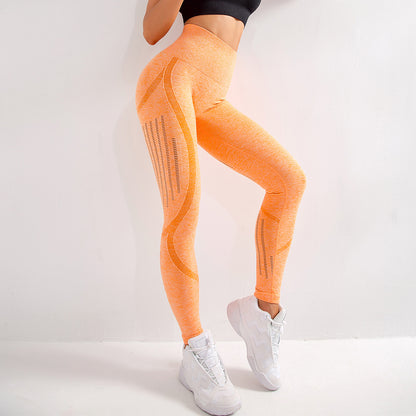 Knitted Seamless - High-High Waist Fitness Yoga Pants (7520615301208)