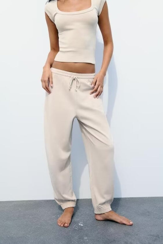 T-Shirt & Cotton Joggers Two-Piece Set