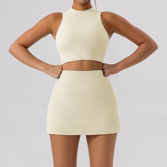 Slim-Fit Sheath Two-Piece Skort Set