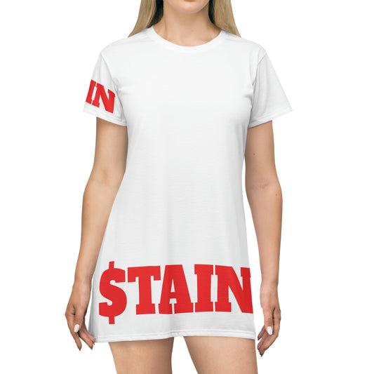 STAIN T-Shirt Dress Red (7479082221656)