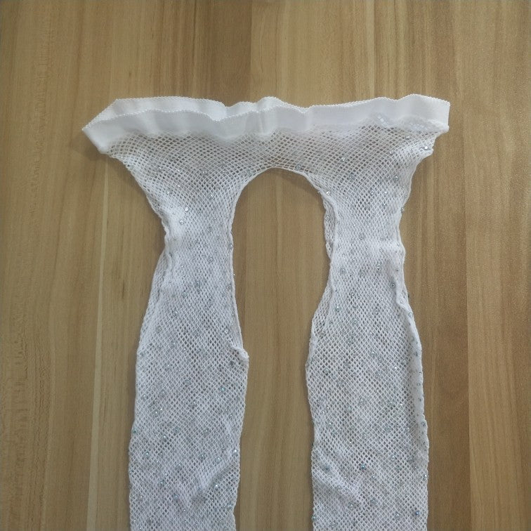 Four-Sides - Open Fishnet Pantyhose Rhinestones Stockings (7517779296344)