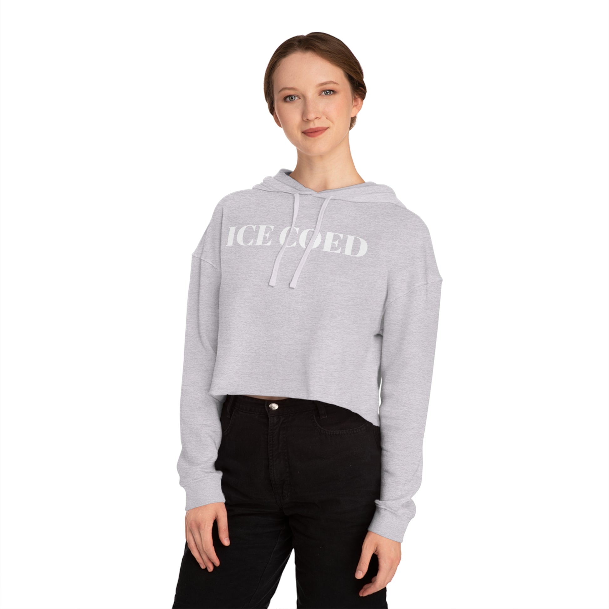 ICE COED - Cropped Hooded Sweatshirt (7479267197016)