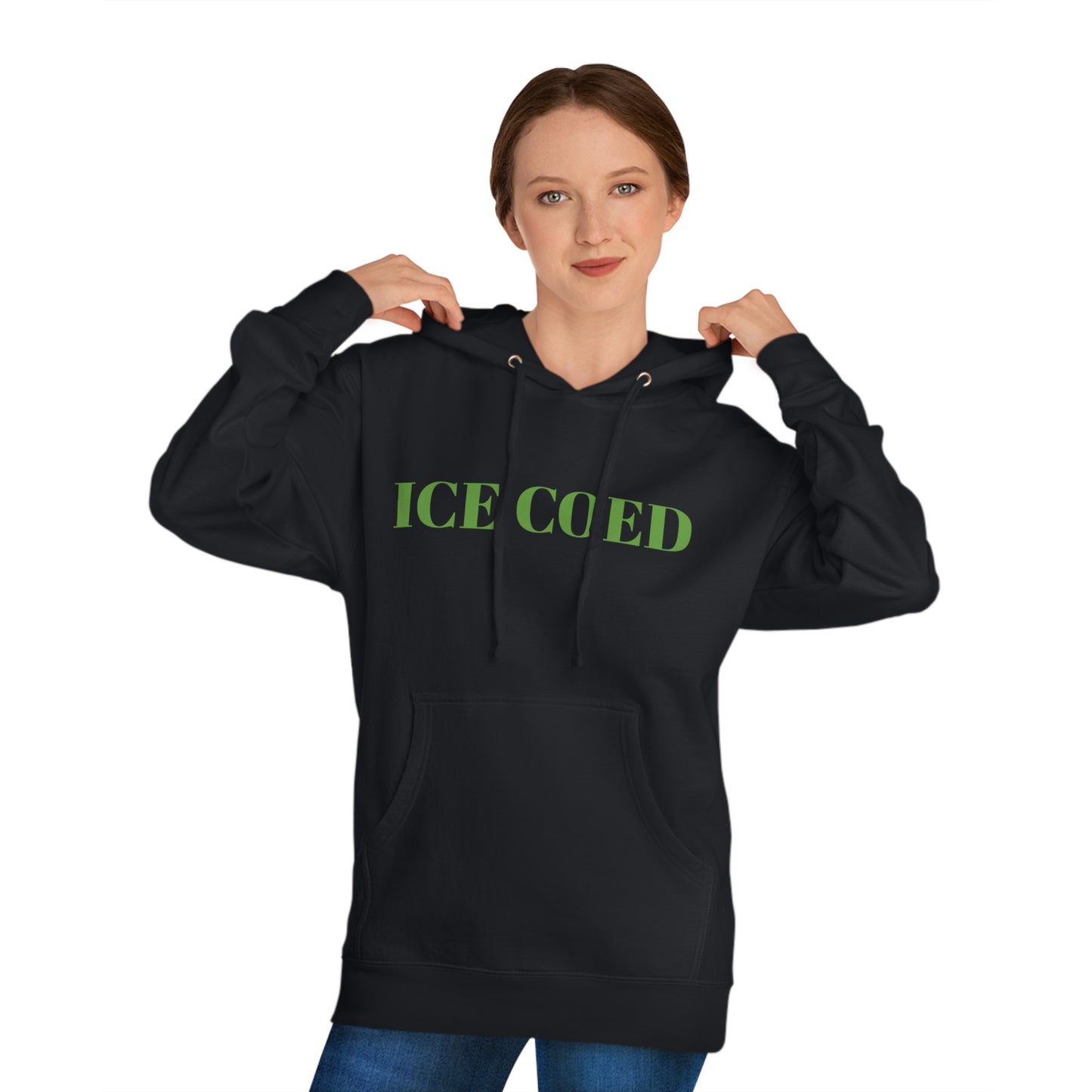 ICE COED Hooded Sweatshirt Green (7479280992344)