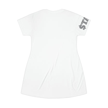 STAIN T-Shirt Dress Silver (7479081631832)