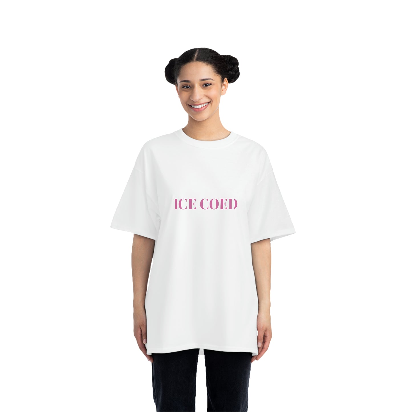 ICE COED Oversized Short-Sleeves T-Shirt (7479178494040)