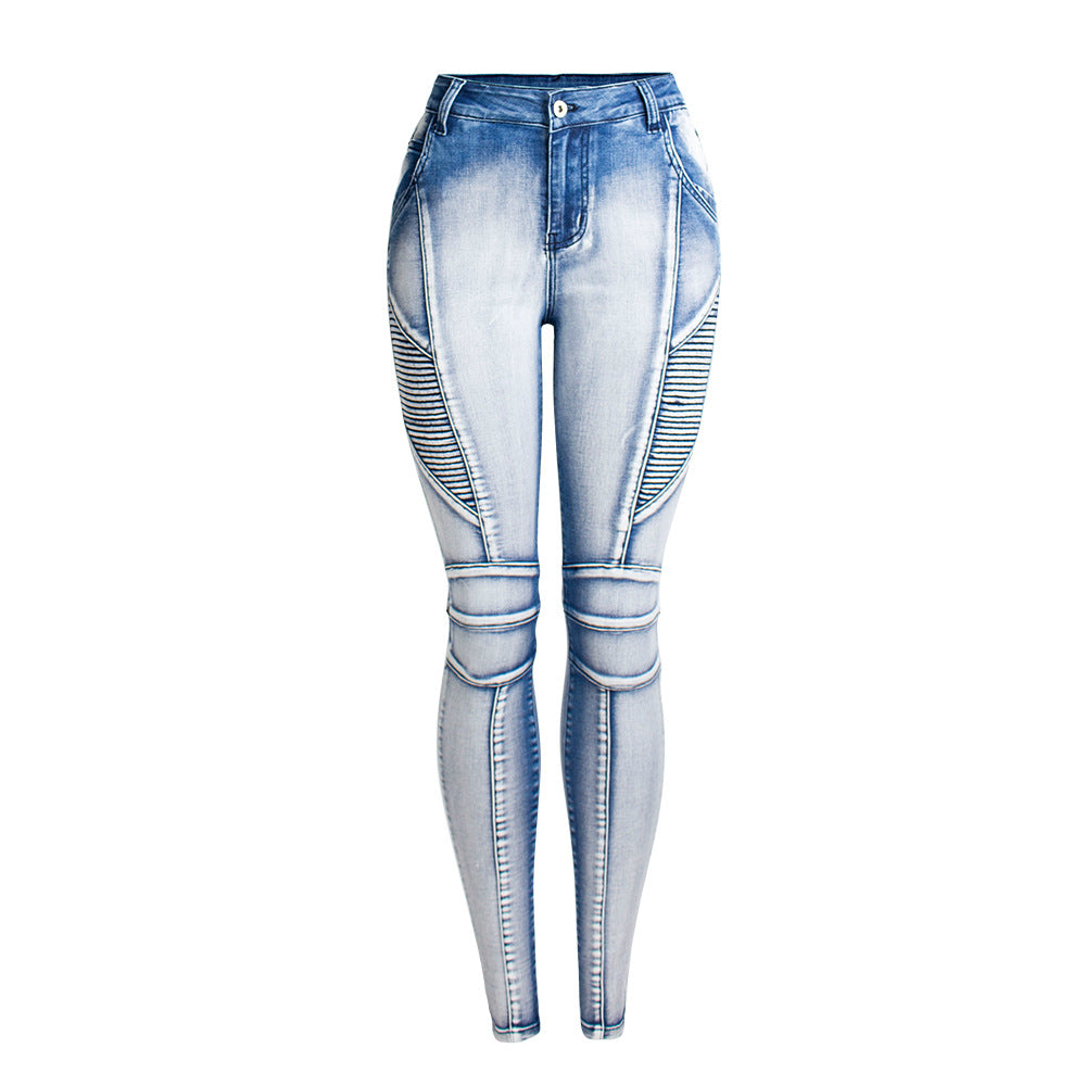 Slim-Fit Stretchy Pencil Denim Jeans