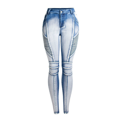 Slim-Fit Stretchy Pencil Denim Jeans