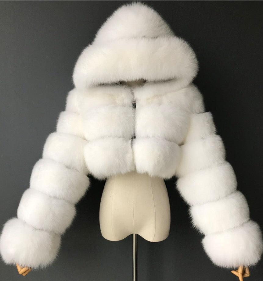 Me So Warm! - Chunky Hooded Fur Coat (7516640280664)