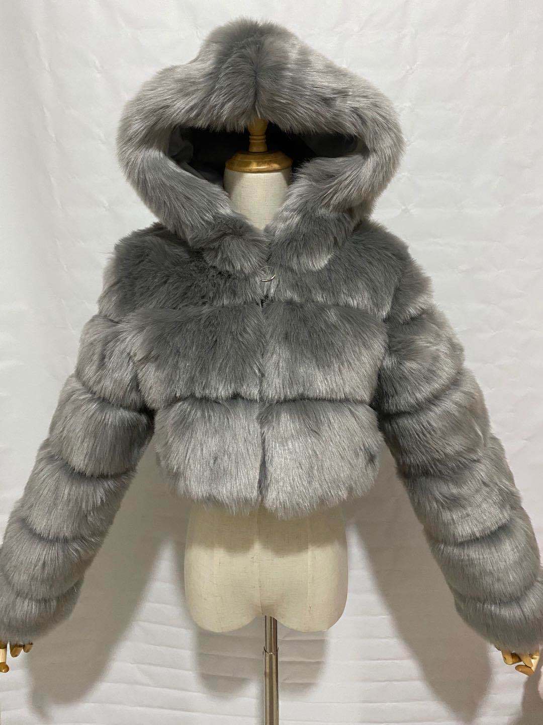 Me So Warm! - Chunky Hooded Fur Coat (7516640280664)