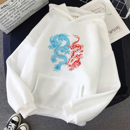Harajuku - Unisex Vintage Dragon Hoodie (7522150187096)