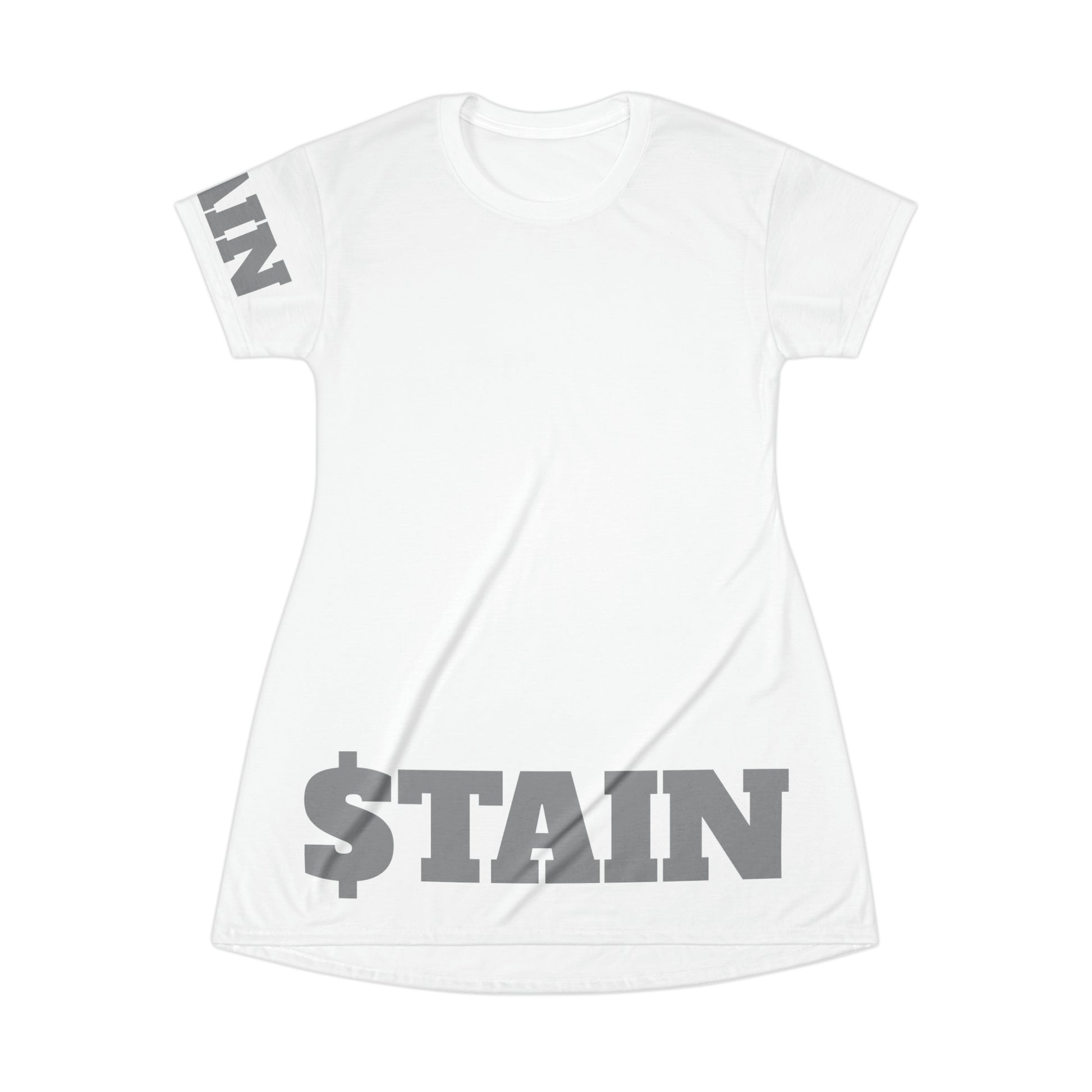 STAIN T-Shirt Dress Silver (7479081631832)
