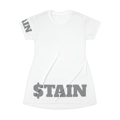 STAIN T-Shirt Dress Silver (7479081631832)