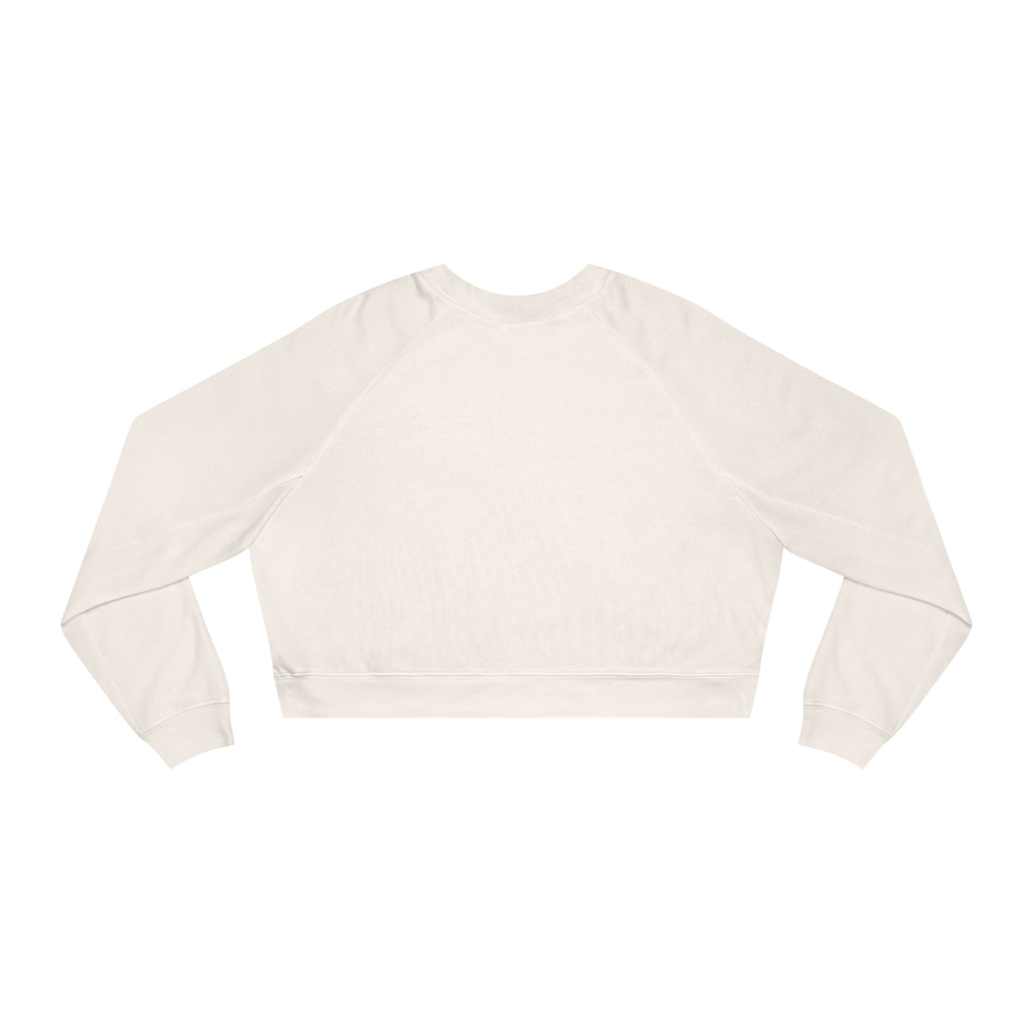 ICE COED Cream White Cropped Fleece Sweatshirt (7486024646744)