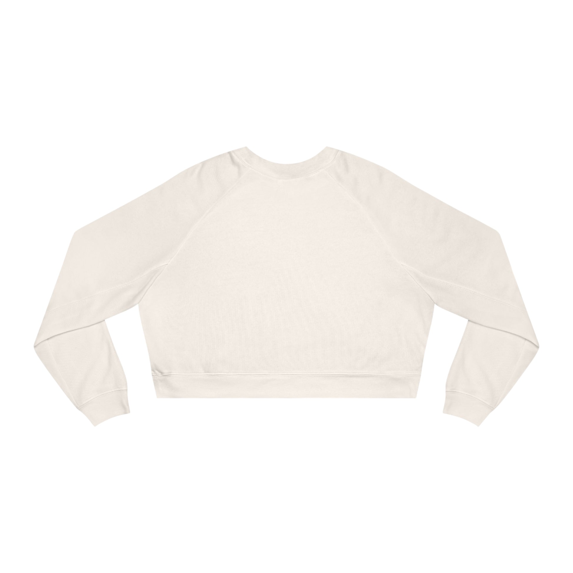 ICE COED Cream White Cropped Fleece Sweatshirt (7486024646744)