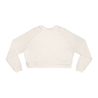 ICE COED Cream White Cropped Fleece Sweatshirt (7486024646744)