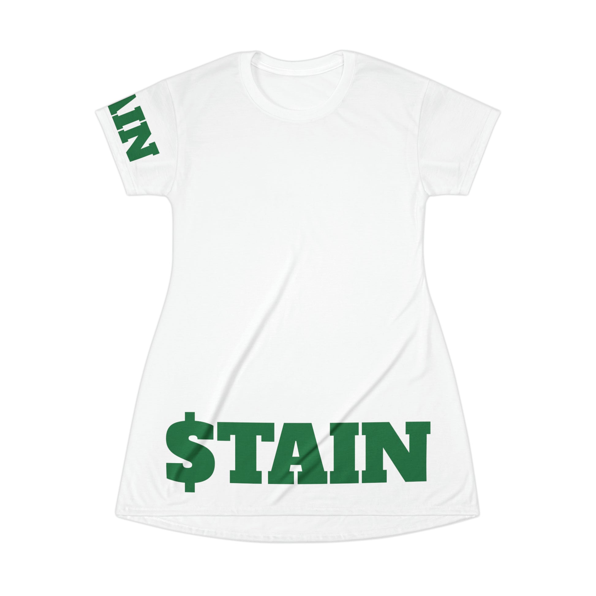 STAIN T-Shirt Dress Green (7479083794520)
