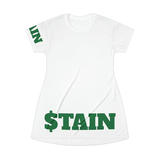 STAIN T-Shirt Dress Green (7479083794520)