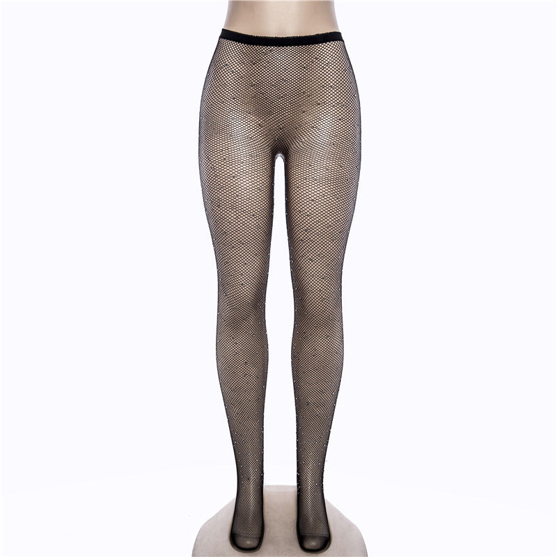 Sheer Mesh Diamond Romper Socks (7517779755096)
