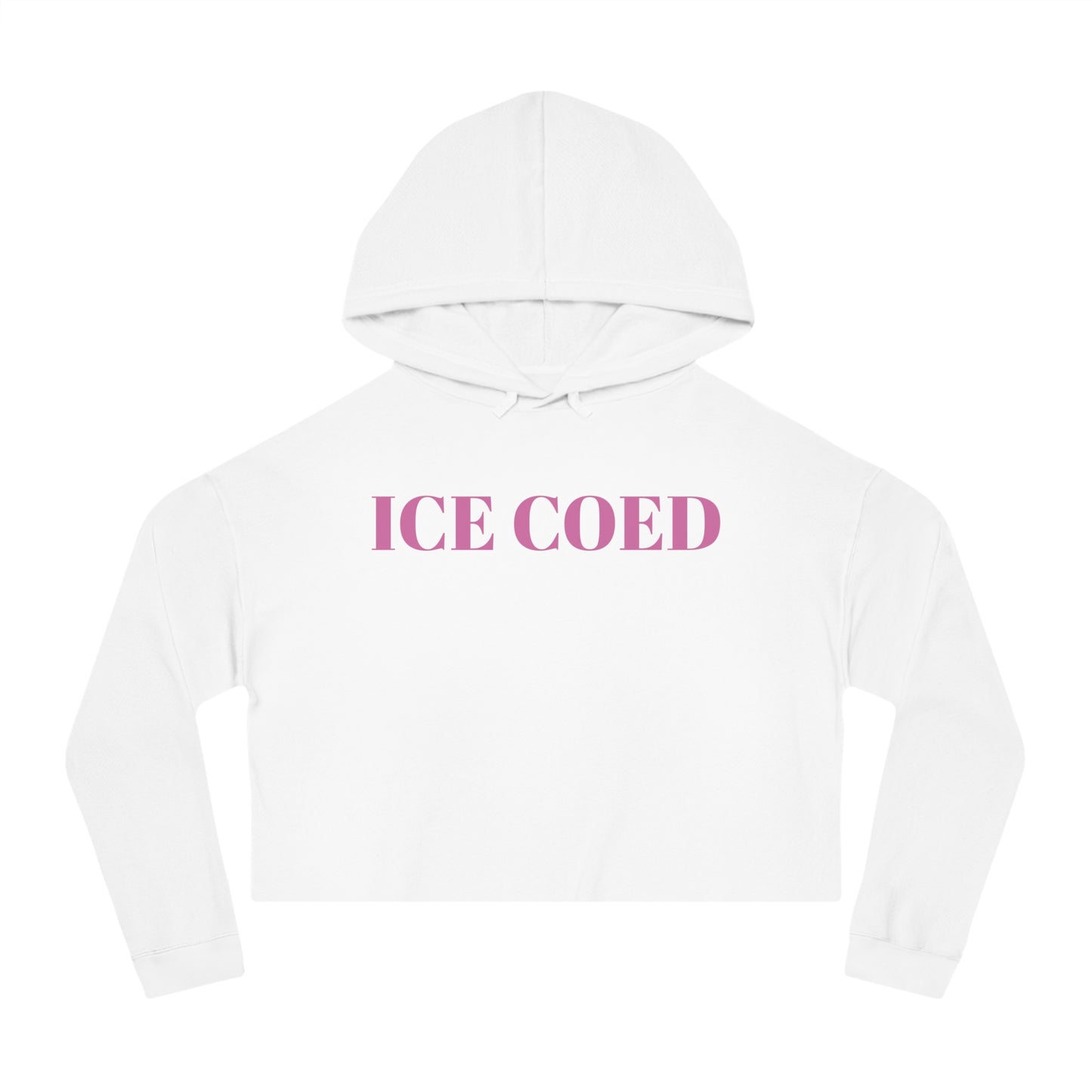 ICE COED - Cropped Hooded Sweatshirt Magenta (7479265787992)