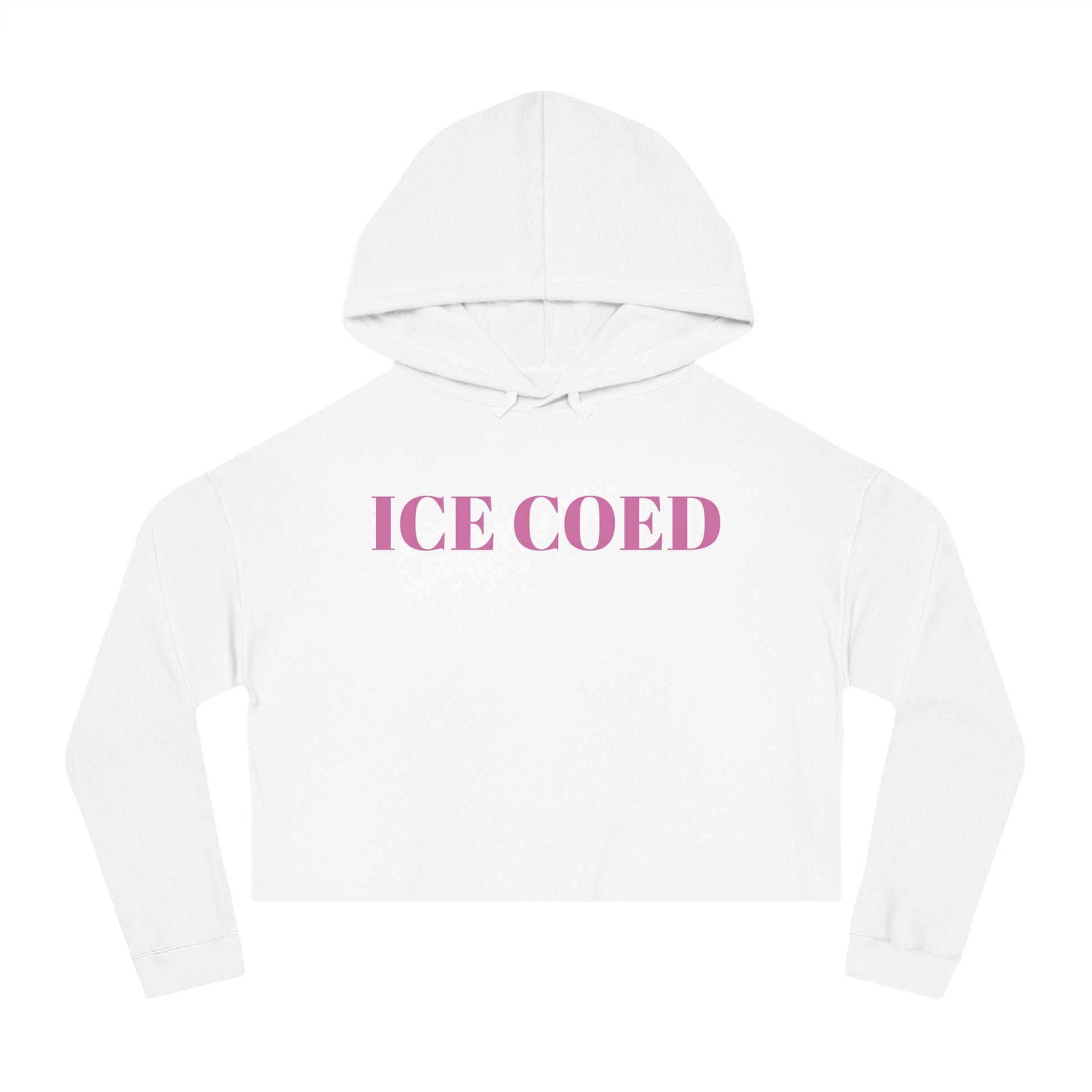 ICE COED - Cropped Hooded Sweatshirt Magenta (7479265787992)