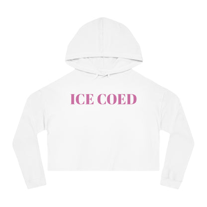 ICE COED - Cropped Hooded Sweatshirt Magenta (7479265787992)