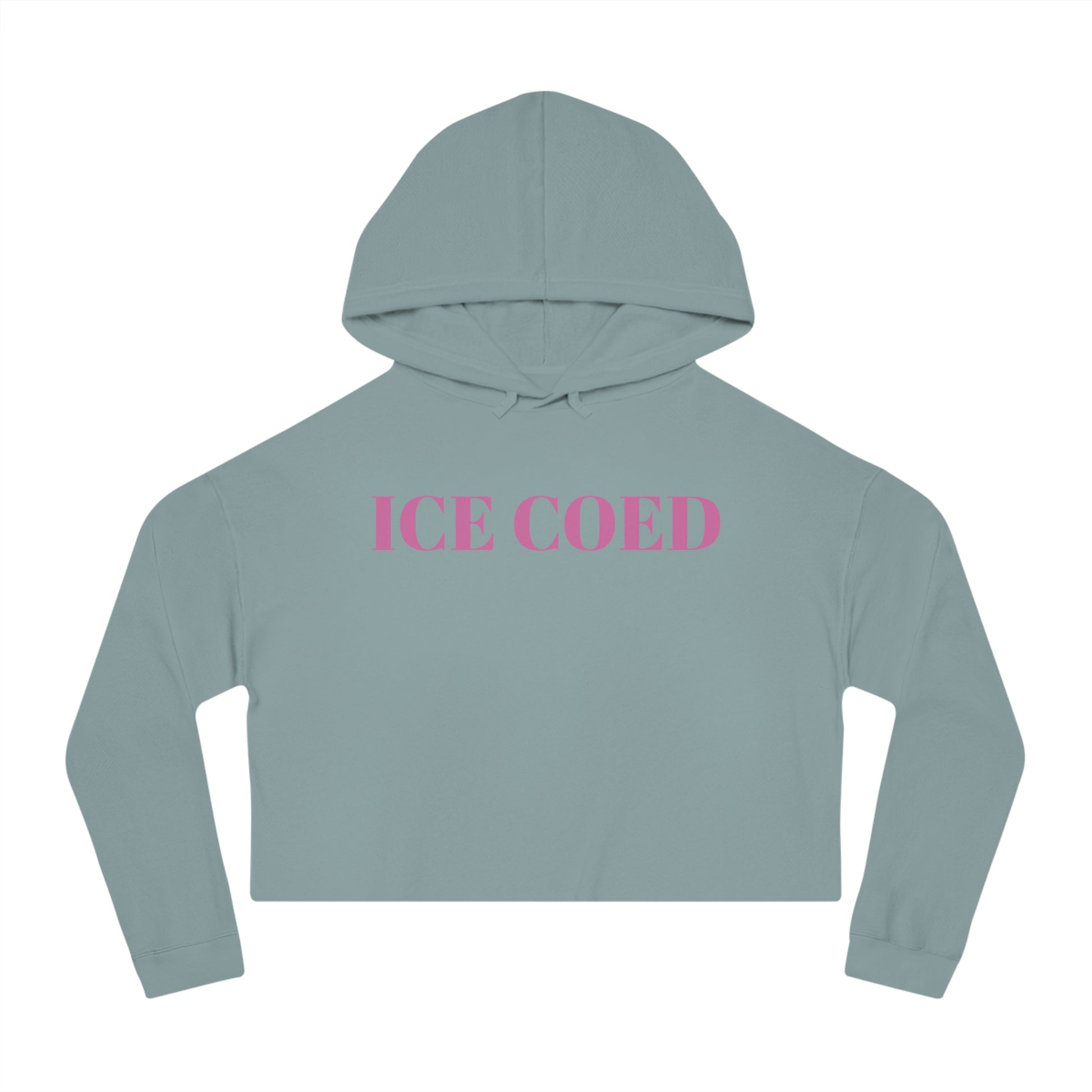 ICE COED - Cropped Hooded Sweatshirt Magenta (7479265787992)
