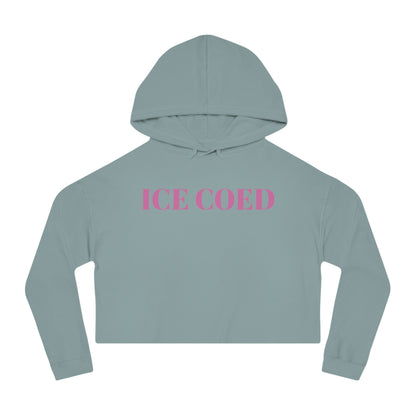 ICE COED - Cropped Hooded Sweatshirt Magenta (7479265787992)