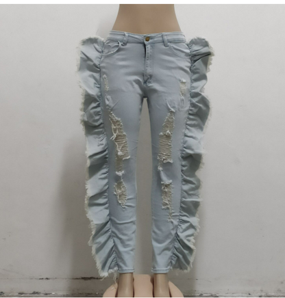 Plus-Size Distressed-Stretch Skinny Denim Jeans (7524741349464)
