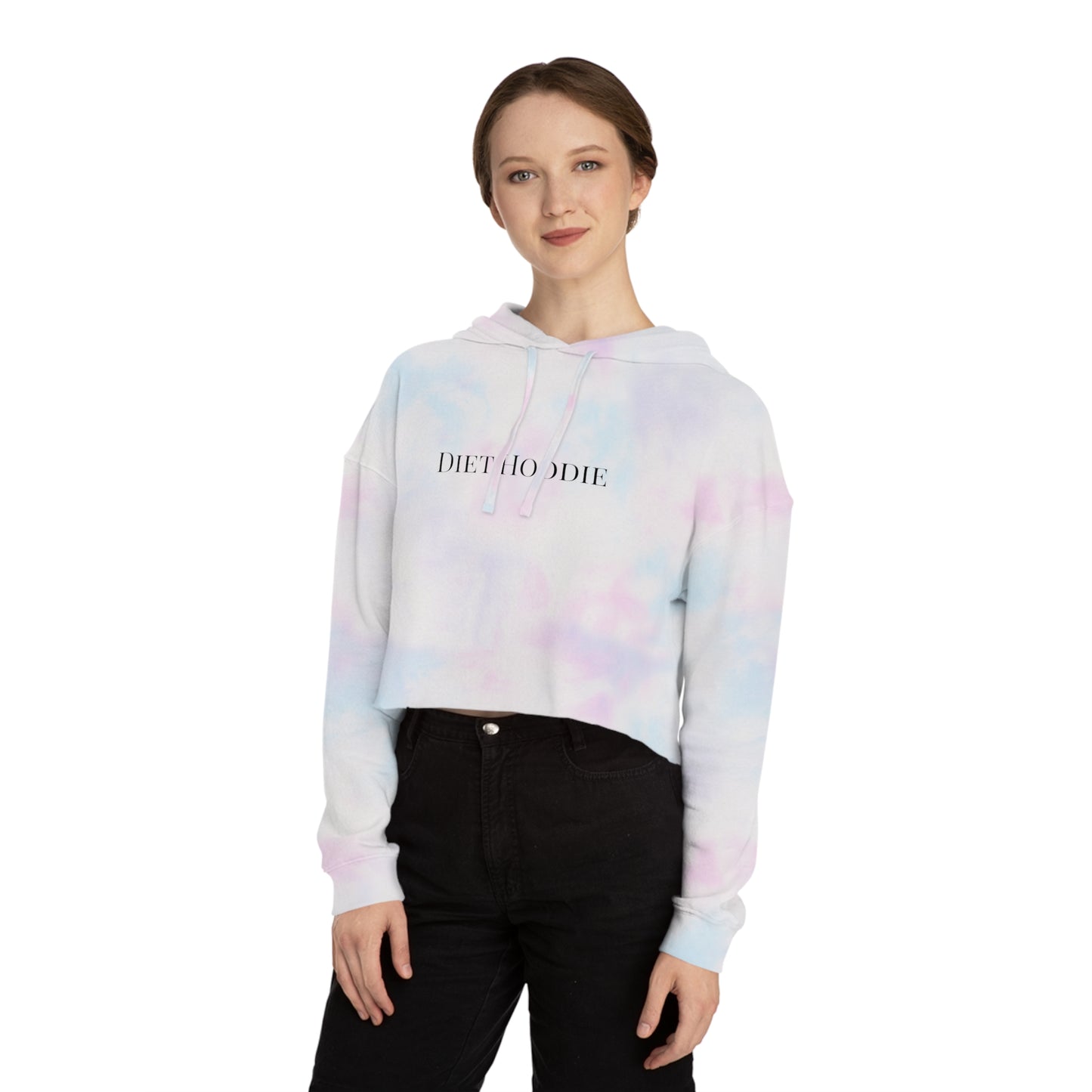 DIET HOODIE - Cropped Hooded Sweatshirt (7486028447832)