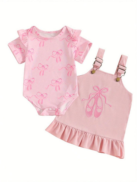 Romper & Ruffle Baby Girl Set