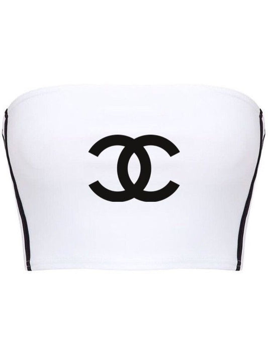Chanel Tube Top Crop Top