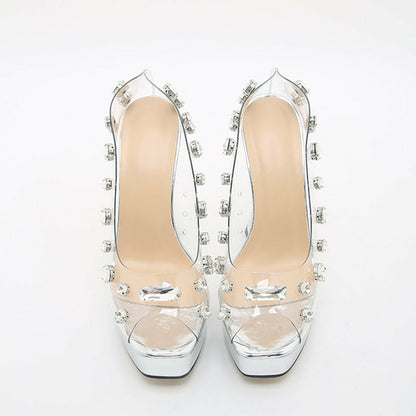 Diamond - Clear Platform Wedges (7486151131224)
