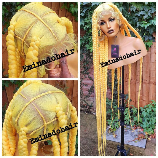 Knotless Yellow Braided Wig
