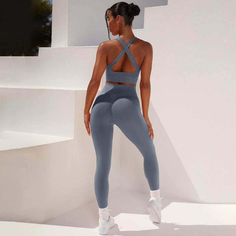 About Fitness - High-Waist Hip Lift Fitness Suit Set (7516861169752)