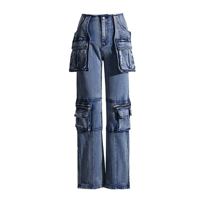 Pockets & Stitching Denim Jeans