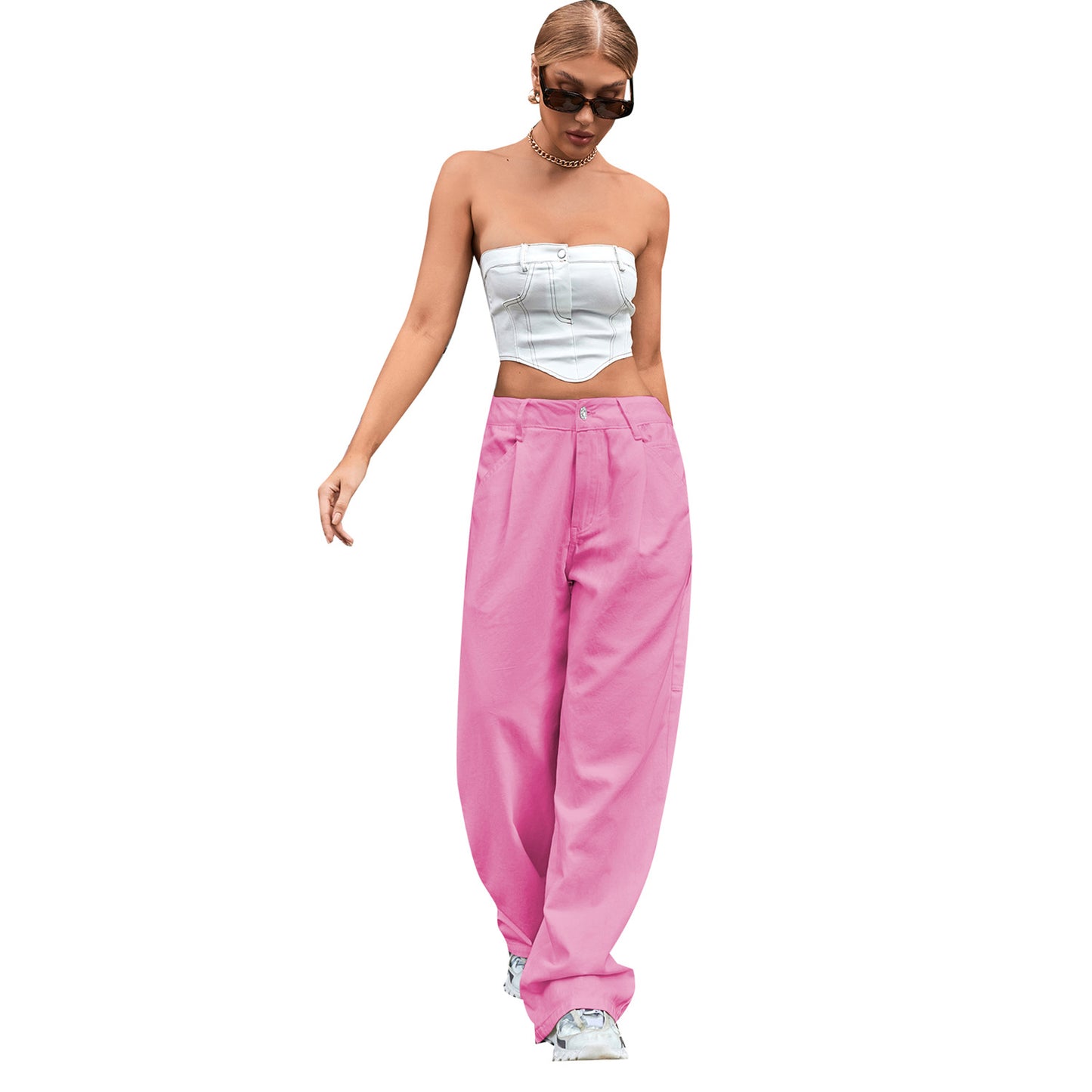 High-Waist Loose-Fit Denim Jeans