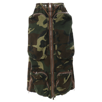 Pockets & Zippers Mid-Length Workwear Skirt