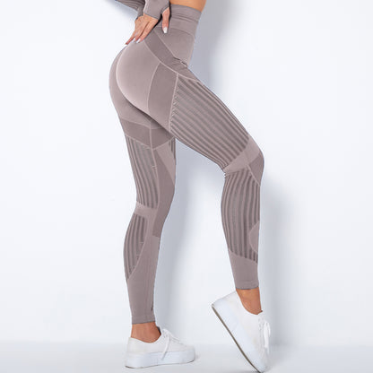 Hip Lifting Stretch Tight Bodybuilding Bottoming Shaping Sports Pants Seamless Yoga Pants (7525023875160)